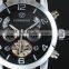 Stainless steel top genuine leather strap movement mechanical watch power reserve, date,day,month,24 hours function WM444