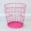 Office Stationery Metal wire Round waste bin Large Paper Trash Can