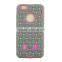 For iPhone 6g defender case with rhinestone