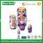 Hand painted Home decoration for spring New Lovely Red Russian Nesting Matryoshka 5Piece Wooden Doll Set