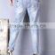 Hot skinny jeans,Ladies light color jeans with embroidery,new ripped stylish jeans