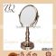 Double sided satin nickel makeup mirror