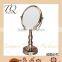 Satin Nickel Decorative Desktop Magnifying Cosmetic Mirror