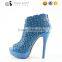 Open toe blue sexy shoes very high heels lady latin dance shoe suphini zapatos de baile latino importar zapatillas de china