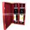 leather red wine box for double bottle