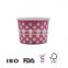 colourful dotted biodegradable disposable paper bowls for ice cream in variety designs and size