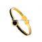 Men And Women Stainless Steel Yellow Gold Bracelet Carving Roman Numerals Lover Cuff Bangles