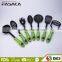 FZ001-SL Color Plastic Handle with TPR Painting Black Nylon Soup Ladle Kitchen Nylon Utensils