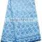 Newest China Factory Supplier Sky Blue Big Lace Fabric African Swiss Cotton Lace