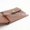 custom fashion brown genuine cow leather wallet for man