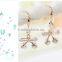 Fashion 18K Gold Diamond Cherry Shape Wedding Earring