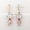 Lovely 18K Gold Animal Shape Diamond Long Golden Earring
