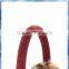 red knit fashion earmuff warm with leopard print plush lining