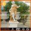 China competitive price natural stone hand-craved advertising rubbish bin