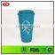 16 ounce Plastic reusable double wall coffee cups with lid