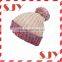 Winter Knitting Wool Slouchy Pom Pom Beanie Hat