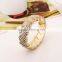 India Style Alloy Plated Gold Heart Shape Design Bangle Bracelet