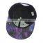 customize design your own logo 100%polyester starry sky plain snapback hats wholesale