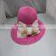 Fedora Stylish Fashion Female Summer Hat Plain Straw Hat With Bowknot