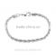 Best Price New design hip hop jewelry wholesale 925 sterling silver rope chain bracelet for man and woman