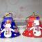 cloisonne enamel handmade1.5" red and blue small Christmas Bells