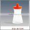 Plastic juice pot with yellow cap and white bottle body