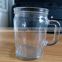 245ml glass beer mugs or milk mugs with handle