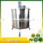 hotsale durable 6 frames manual honey extractor with stand and honey flow gate; full enclosed durable honey extractor ;