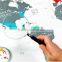 Scrape Map World Map Personalized Scrape off XL Size Unique and Large World Map Poster with a Layer AMA-16
