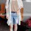 Women fifth denim pants summer short ripped jeans