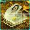 Custom wholesale clear crystal piano 3D laser piano music box gift