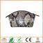 Leather Cosmetic Pouch Python Black
