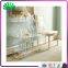 Eco-Friendly Acrylic Hand Trolley Glass Serving Trolley 3 Tier Restaurant Trolley