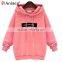 2017 manufacture pink cvc fleece xxxxl with hoodies women's wholesale sweatshirt