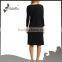 Latest casual dress design long sleeve dresses black dress