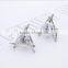 Korean fashion design triangle needle stud earrings women loved crystal triangle earrings jewelry for sales