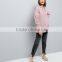 Hot Sale Custom Pink Color Oversized Zip Sleeves Hoodies Embroidered Mink Love Logo With High Quality