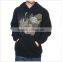 Custom Your Print Design Black Pull Over Mens Hoodie With Hoods