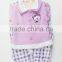 New Design Purple Knitted Winter Long Sleeve Top+Romper + Bid + Hat 6Pcs Baby Girls Clothing Gift Set With Hanger Package