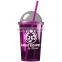 USA Made 20 oz Single Wall Acrylic Tumbler With Dome Lid And Straw - BPA/BPS-free and comes with your logo