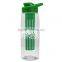 USA Made 26 oz Tritan Infuser Flair Bottle & Drink-Thru Lid - BPA-free, has a long infuser basket and comes with your logo