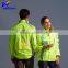 outdoors healthy yellow sports jacket breathable and strechable with led flashing