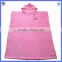 Plain dyed 100% cotton poncho pattern adult hooded towel