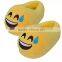 Factory supply custom cute plush emoji slipper for women