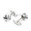 Fashion metal cufflinks knot silver plating jewelry cufflinks set