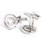 sliver symbol cufflinks simple style for mens
