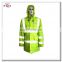 oem custom reflective fluorescent yellow keep warm oxford rain coat