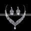 European luxury fashion jewelry women statement crystal fashion necklace set