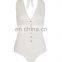 MIKA72157 2017 Women Summer Sexy Kaitlyn Sheer Halterneck Bodysuit