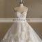 Noble Sweet Heart Graceful Lace Big Puff Long Train Sleeveless Wedding Dress 2016